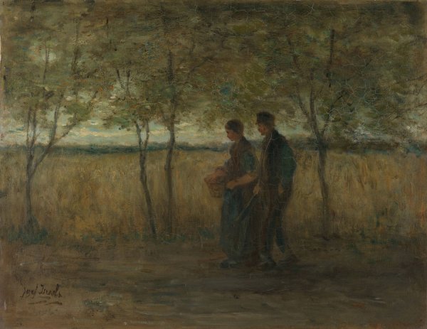 Turning homewards  by Jozef Israels - Hand-Painted Oil Painting Reproduction