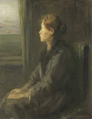 Woman at a Window by Jozef Israels Oil Painting