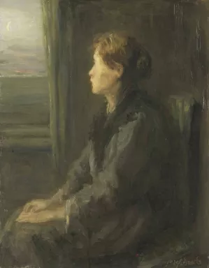 Woman at a Window Oil painting by Jozef Israels
