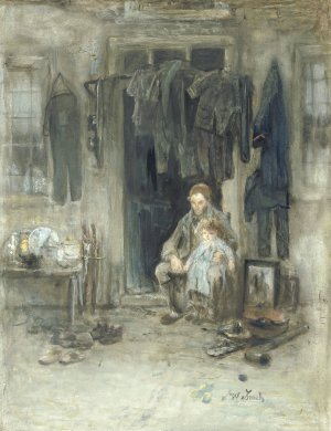 Zoon van het oude volk by Jozef Israels Oil Painting