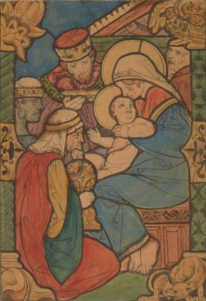 Adoration of the Magi by Jozef Mehoffer Oil Painting