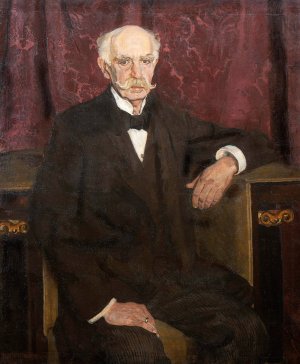 Portrait of Maksymilian Ehrenpreis by Jozef Mehoffer Oil Painting