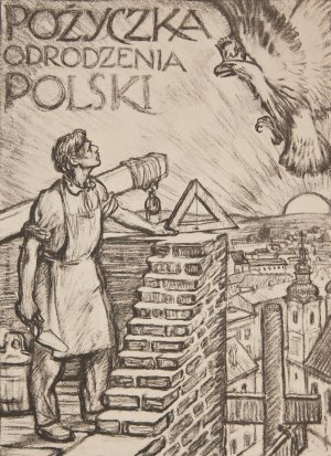 Pozyczka Odrodzenia Polski by Jozef Mehoffer Oil Painting