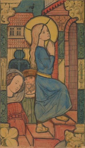 Presentation of the Virgin Mary in the Temple by Jozef Mehoffer Oil Painting