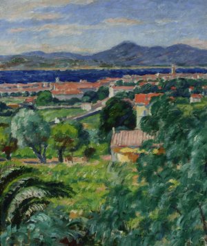 Landscape from Saint-Tropez by Jozef Pankiewicz Oil Painting