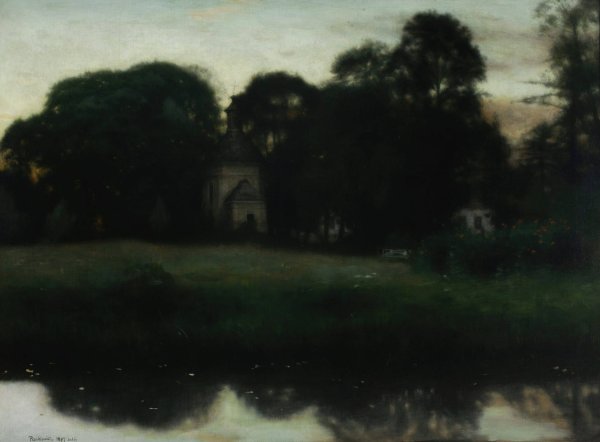 Park in Duboy  by Jozef Pankiewicz - Hand-Painted Oil Painting Reproduction