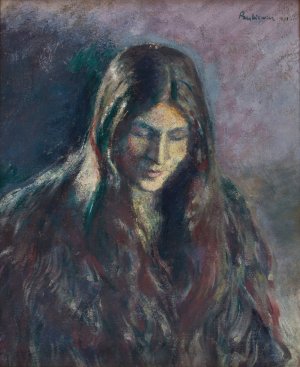 Portrait of a Woman by Jozef Pankiewicz Oil Painting