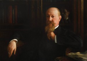 Portrait of Adam Maksymilian Oderfeld by Jozef Pankiewicz Oil Painting