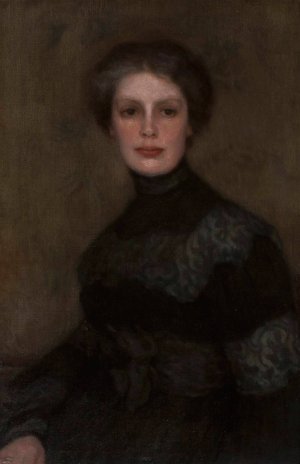 Portrait of Wanda Kulakowska by Jozef Pankiewicz Oil Painting