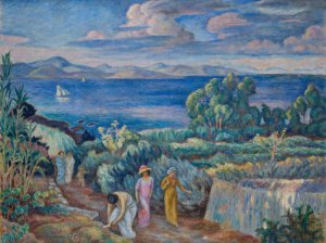Return from a Swim by Jozef Pankiewicz Oil Painting