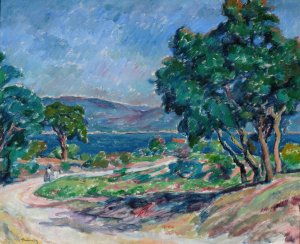 Road in Saint-Tropez by Jozef Pankiewicz Oil Painting