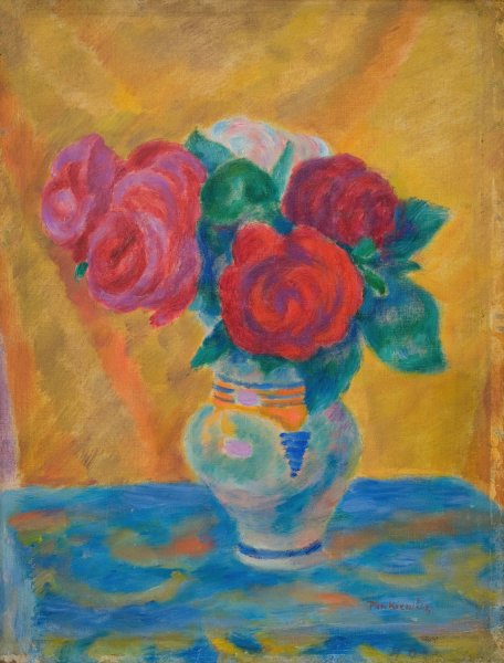 Roses  by Jozef Pankiewicz - Hand-Painted Oil Painting Reproduction