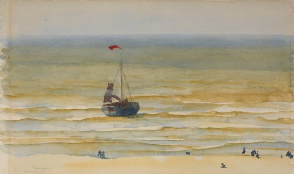 Sea at Scheveningen  by Jozef Pankiewicz - Hand-Painted Oil Painting Reproduction