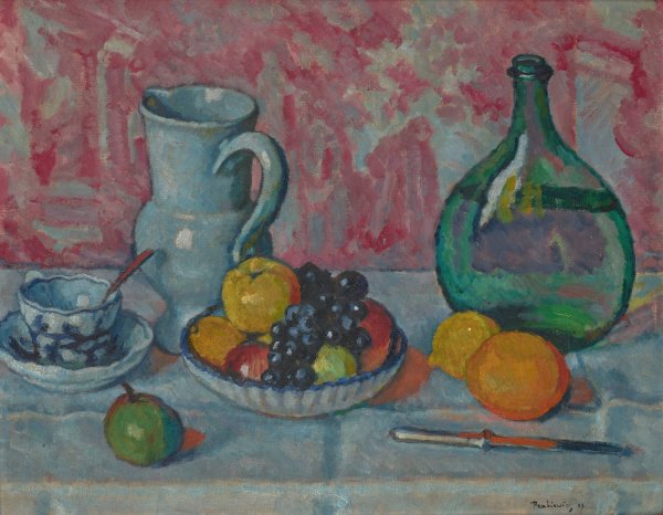 Still Life with a Knife  by Jozef Pankiewicz - Hand-Painted Oil Painting Reproduction