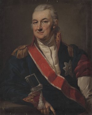 Portrait of general Mikolaj Morawski by Jozef Peszka Oil Painting