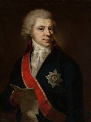 Portrait of Jan Duklan Buchowiecki by Jozef Peszka Oil Painting