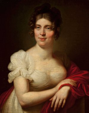 Portrait of Katarzyna Lessel by Jozef Peszka Oil Painting