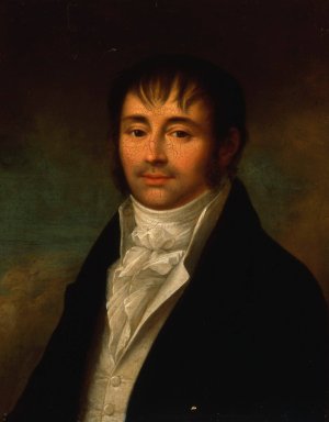 Portrait of Euzebiusz Slowacki by Jozef Pitschmann Oil Painting