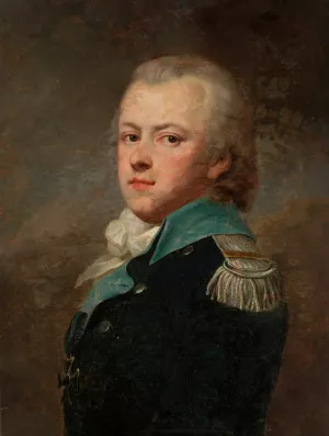 Portrait of Jan Krasicki, Rogala coat of arms Oil painting by Jozef Pitschmann