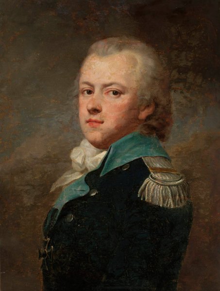 Portrait of Jan Krasicki, Rogala coat of arms  by Jozef Pitschmann - Hand-Painted Oil Painting Reproduction