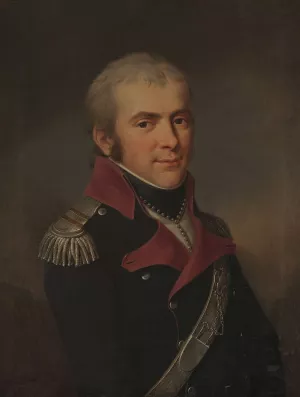 Portrait of Ksawery Krasicki by Jozef Pitschmann Oil Painting