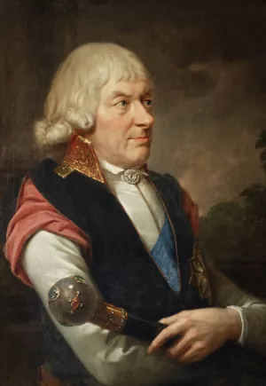 Portrait of Michal Kazimierz Oginski by Jozef Pitschmann Oil Painting
