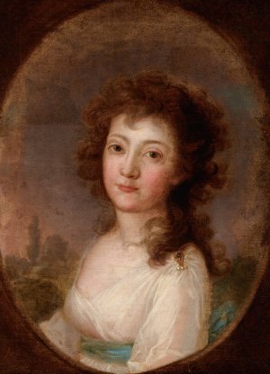 Portrait of an Unknown Woman by Jozef Rejchan Oil Painting