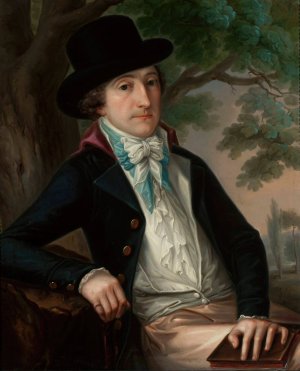 Portrait of Wojciech Boguslawski by Jozef Rejchan Oil Painting