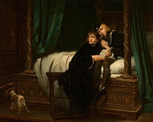 Children of King Edward by Jozef Simmler Oil Painting