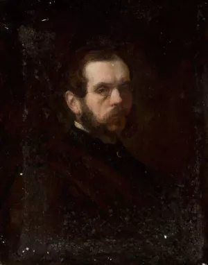 Portrait of a man by Jozef Simmler Oil Painting