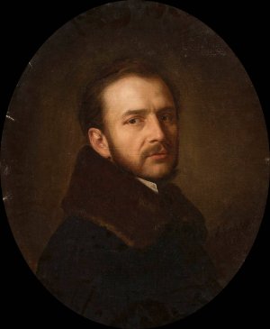 Portrait of a man by Jozef Simmler Oil Painting