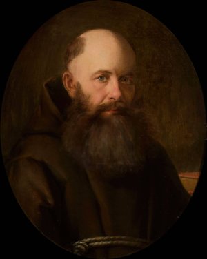 Portrait of Capuchin Beniamin Szymanski by Jozef Simmler Oil Painting
