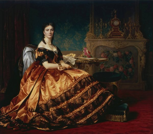 Portrait of Emilia Wlodkowska  by Jozef Simmler - Hand-Painted Oil Painting Reproduction