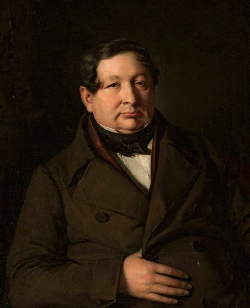 Portrait of Jakub Simmler, artist's father  by Jozef Simmler - Hand-Painted Oil Painting Reproduction