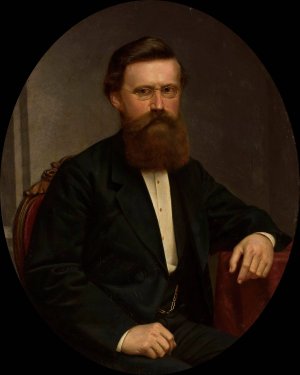 Portrait of Ksawery Skrzynski by Jozef Simmler Oil Painting
