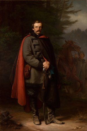 Portrait of Ludwik Mycielski by Jozef Simmler Oil Painting