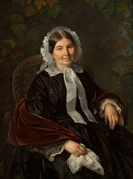 Portrait of Matylda Werner  by Jozef Simmler - Hand-Painted Oil Painting Reproduction