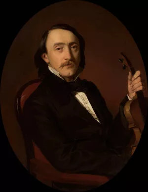 Portrait of Nikodem Biernacki by Jozef Simmler Oil Painting