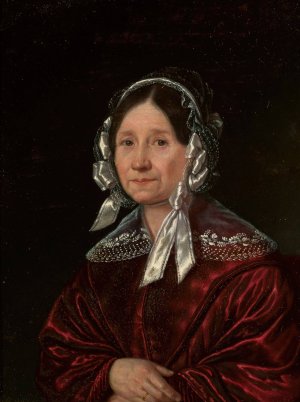 Portrait of Teresa Kicka by Jozef Simmler Oil Painting