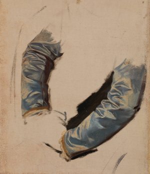 Sleeves of King's Attire. Study to the Painting 'The Death of Barbara Radziwill' by Jozef Simmler Oil Painting