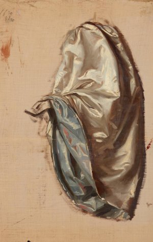 Study of a Lady with a Lute's Robe. Study to the Painting 'Upbringing of Sigismund Augustus' Oil painting by Jozef Simmler