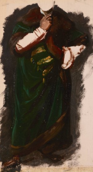 Study of Wladyslaw Jagiello's Garment to the Painting 'The Oath of Queen Jadwiga' by Jozef Simmler Oil Painting