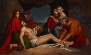 The Entombment by Jozef Simmler Oil Painting