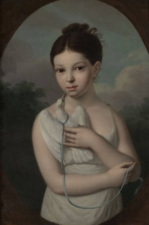 Portrait of Jozia Walicka by Jozef Sonntag Oil Painting