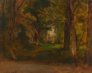 Forest by Jozef Szermentowski Oil Painting