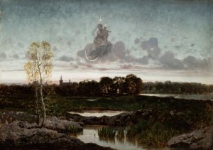 Morning star Oil painting by Jozef Szermentowski