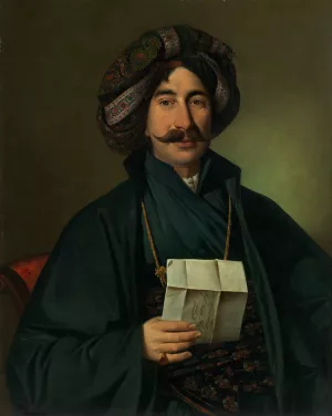 Man in Ottoman dress by Jozef Tominc Oil Painting