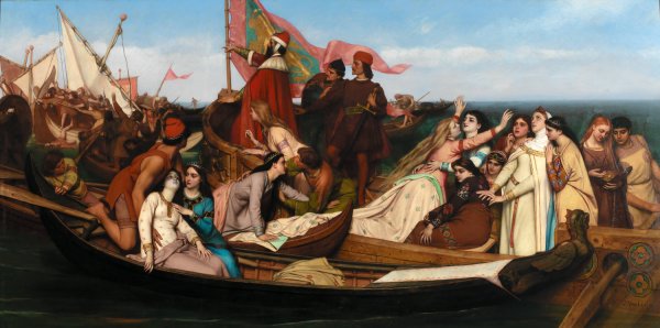 Main Product Photo of Brides of Venice  Painting by Jozef Van Lerius