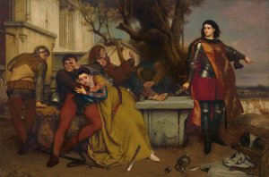 Jeanne d'Arc au siege de Paris by Jozef Van Lerius Oil Painting