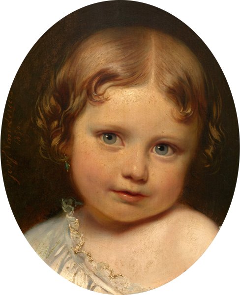 Main Product Photo of Madame Valentine De Give-LeDelier as a Child  Painting by Jozef Van Lerius